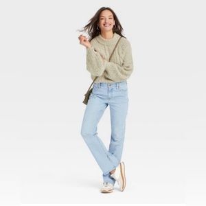 Women's High-Rise Vintage Bootcut Jeans - Universal Thread Blue Wash size 8